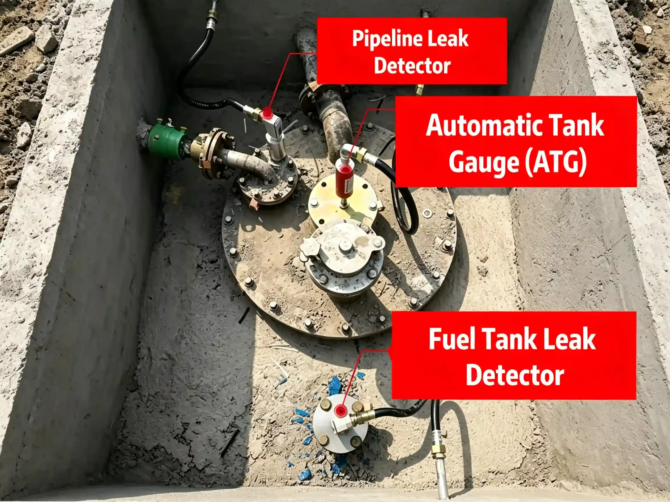 Gas Station Fuel Leak Detection System: Tanks, Piping and Sensors