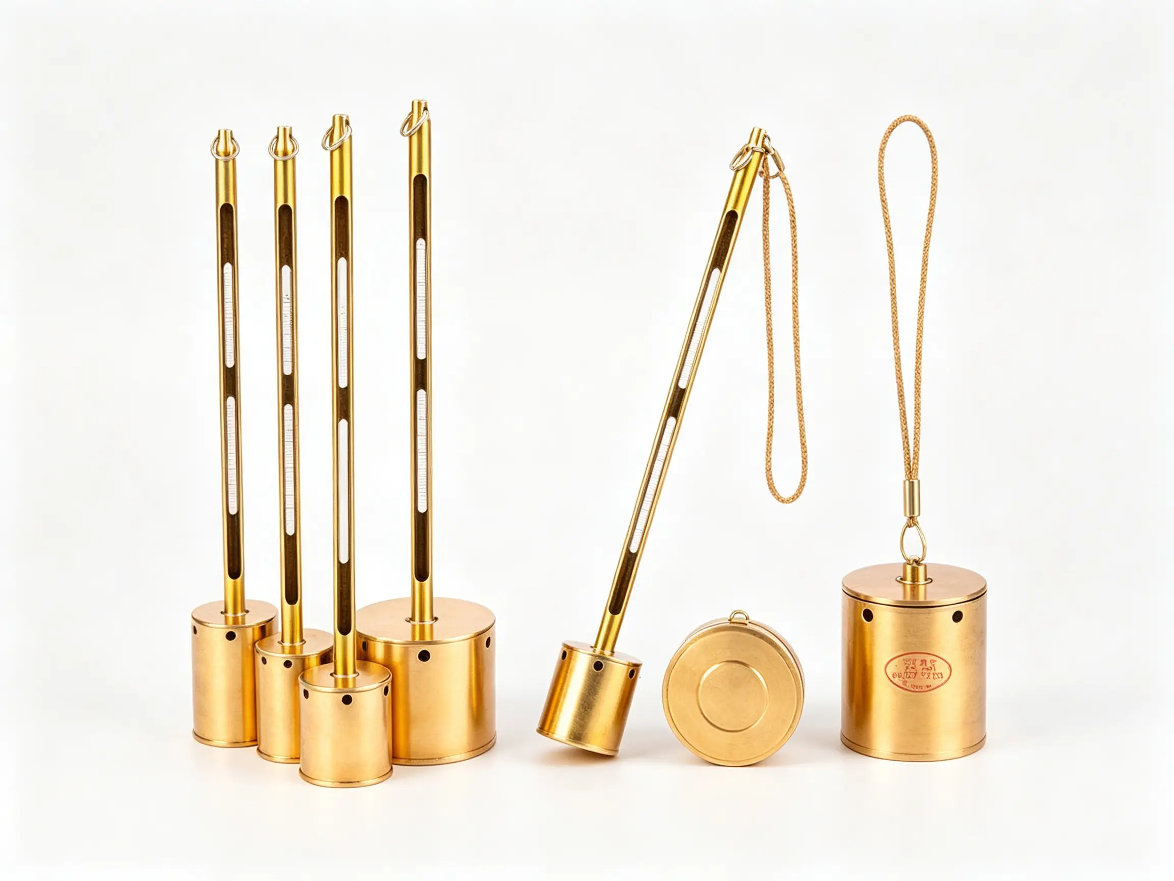 Multiple sizes brass petroleum thermometer cup set 70ml 120ml 200ml 250ml brass petroleum thermometer cup for tank oil temperature test
